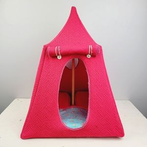 Pink Barbie Doll Tent With Sleeping Bags and Blanket